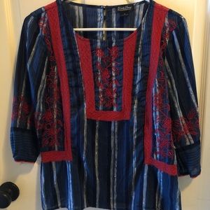 Lucky Brand Embroidered top